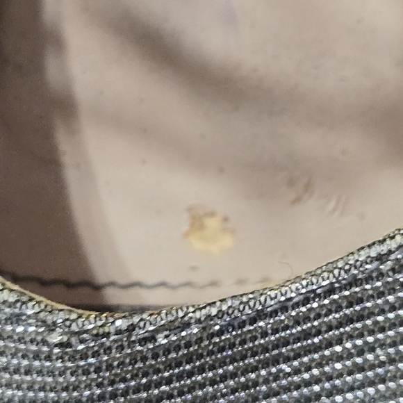 Nina's Dress Pump Women's Size 7 M Glitter Dress Heels Silver Caleya Tie Front - Picture 11 of 12